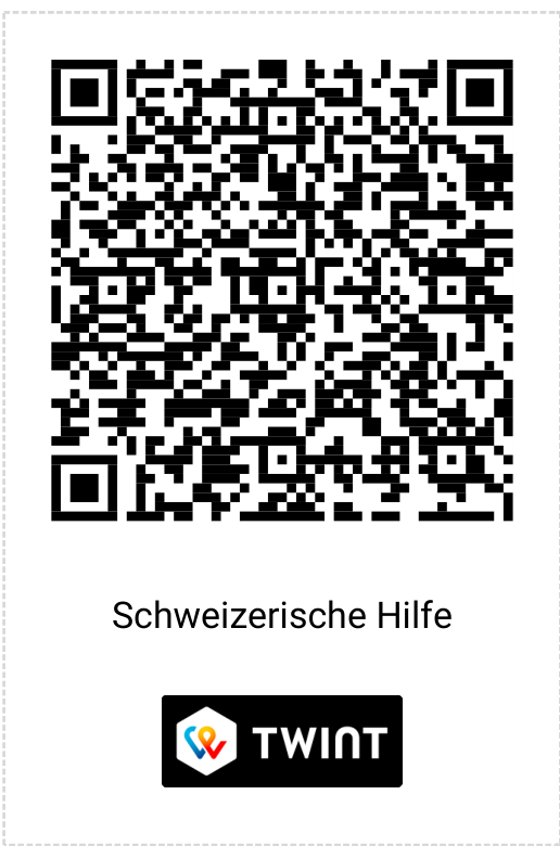 TWINT-Spenden-QR-Code, Empfänger Schweizerische Hilfe